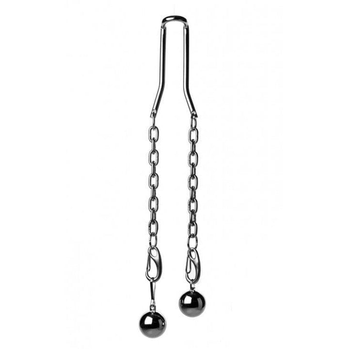 0236M Ball Stretcher Hook with Weights Extreme Male Testicle Stretching & CBT Device Cock & Ball Strap , Sub-Shop.com Bondage and Fetish Superstore