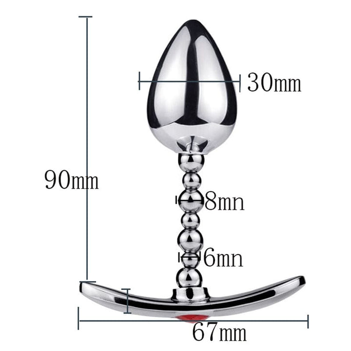 0260M Bendable Stainless Steel One Ball Anal Plug Anal Toys , Sub-Shop.com Bondage and Fetish Superstore