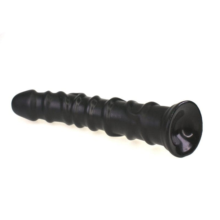 0268M Foot Long Really Big Ribbed Black Suction Cup Dildo Dildo , Sub-Shop.com Bondage and Fetish Superstore