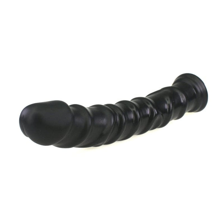 0268M Foot Long Really Big Ribbed Black Suction Cup Dildo Dildo , Sub-Shop.com Bondage and Fetish Superstore