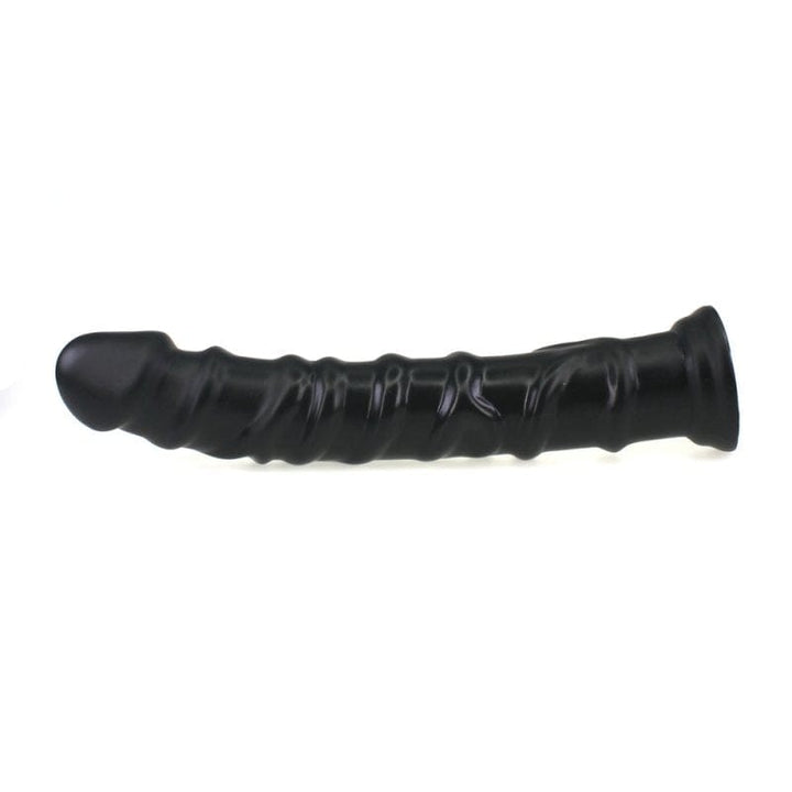 0268M Foot Long Really Big Ribbed Black Suction Cup Dildo Dildo , Sub-Shop.com Bondage and Fetish Superstore