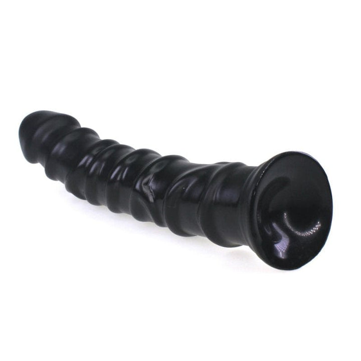 0268M Foot Long Really Big Ribbed Black Suction Cup Dildo Dildo , Sub-Shop.com Bondage and Fetish Superstore