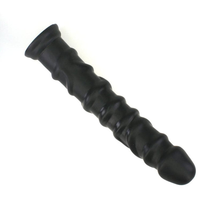 0268M Foot Long Really Big Ribbed Black Suction Cup Dildo Dildo , Sub-Shop.com Bondage and Fetish Superstore