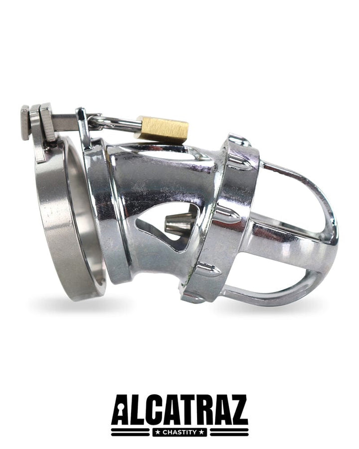 0314AR Steel Locking Chastity Cage Device with Removable Urethral Sound Chastity , Sub-Shop.com Bondage and Fetish Superstore