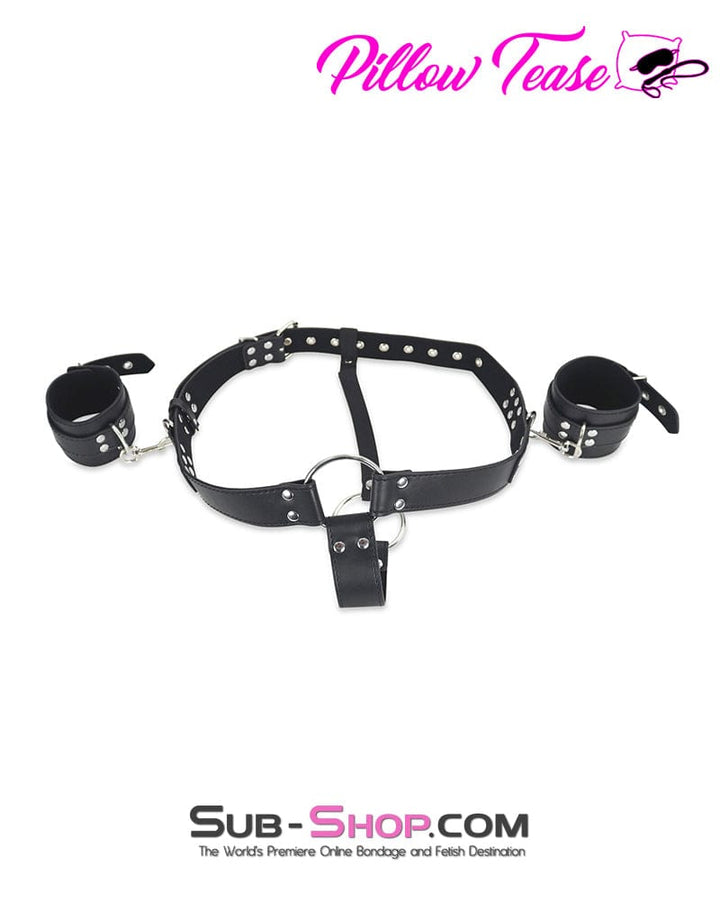 1546DL      Butt Plug Harness with Cock Ring and Wrist Bondage Cuffs Body Harness   , Sub-Shop.com Bondage and Fetish Superstore