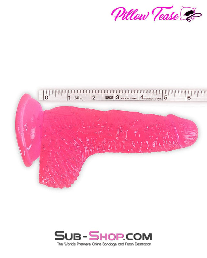 1676DL Crystal Pleasure Transparent Pink Realistic 7" Suction Cup Dildo Dildo , Sub-Shop.com Bondage and Fetish Superstore