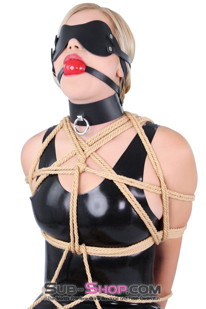 7200A      Black Tie-Up Affair Deluxe Bondage Collar Collar   , Sub-Shop.com Bondage and Fetish Superstore