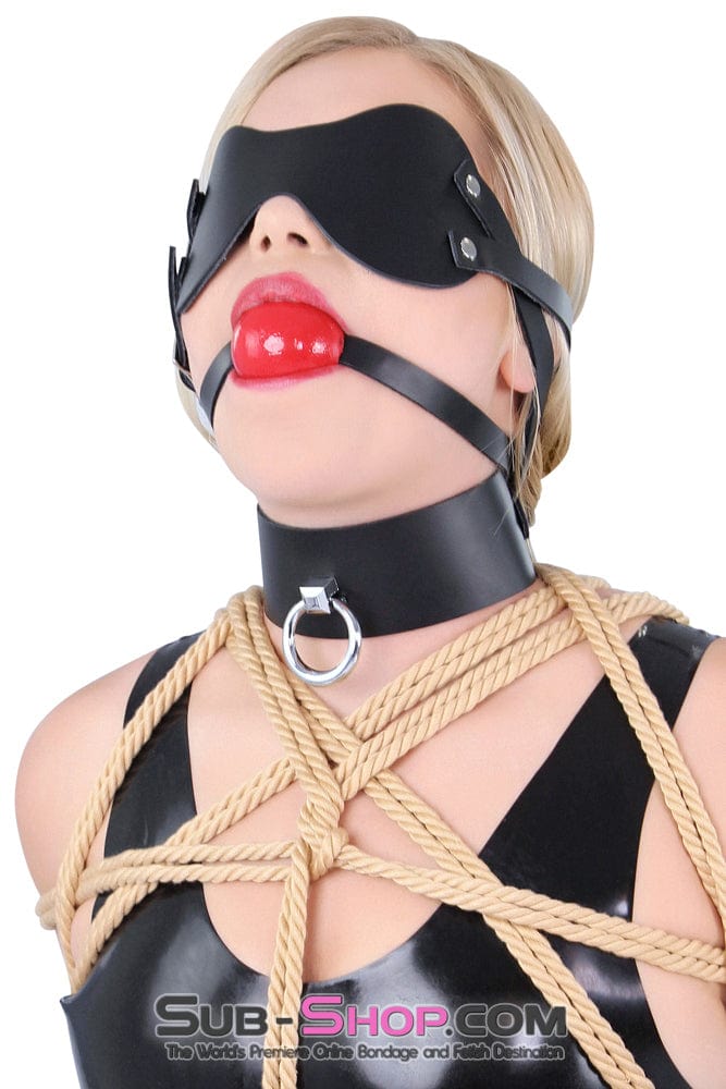 7200A      Black Tie-Up Affair Deluxe Bondage Collar Collar   , Sub-Shop.com Bondage and Fetish Superstore