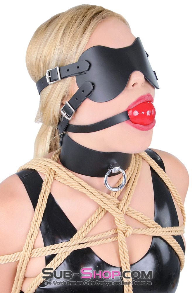 7200A      Black Tie-Up Affair Deluxe Bondage Collar Collar   , Sub-Shop.com Bondage and Fetish Superstore