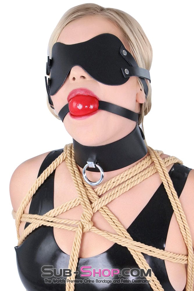 7200A      Black Tie-Up Affair Deluxe Bondage Collar Collar   , Sub-Shop.com Bondage and Fetish Superstore