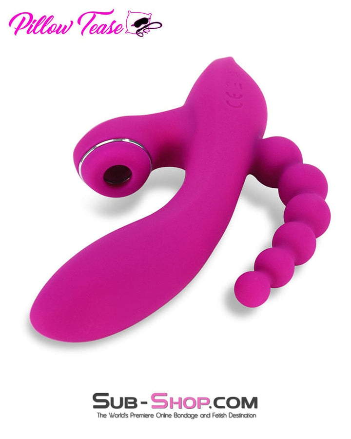 2474M      3 in 1 Suction Clit G-Spot Vibrator with Anal Exciter Vibrators   , Sub-Shop.com Bondage and Fetish Superstore