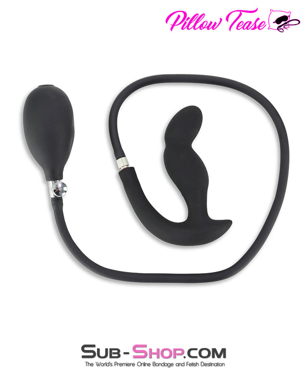 3302M      Inflatable Double Flare Silicone Anal Plug with Removable Pump Butt Plug   , Sub-Shop.com Bondage and Fetish Superstore