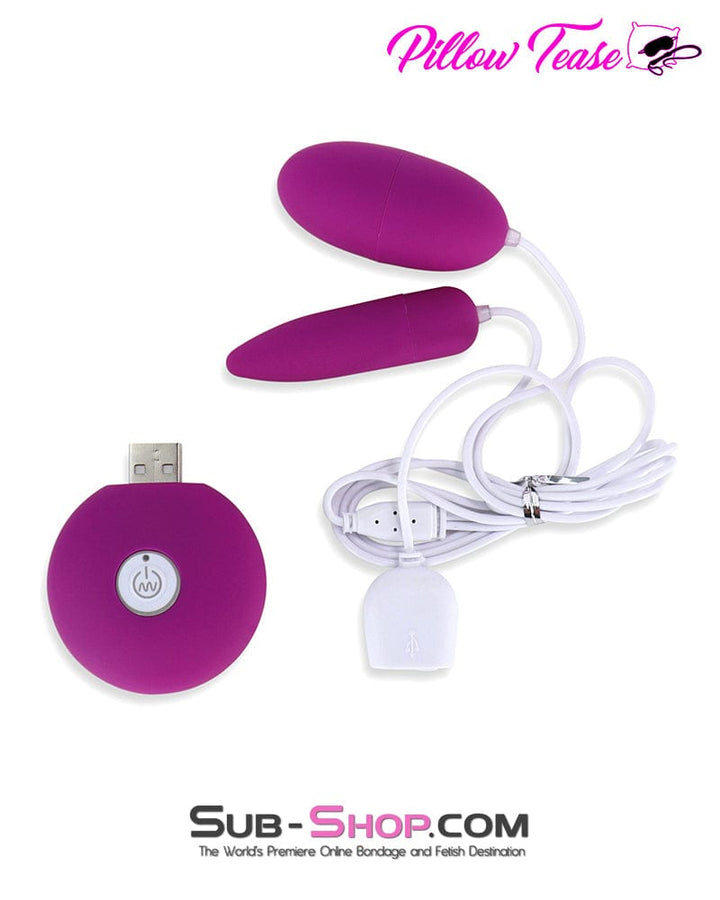 3415M     Duo Vibe USB Rechargeable Vibrating Sex Bullets Vibrators   , Sub-Shop.com Bondage and Fetish Superstore