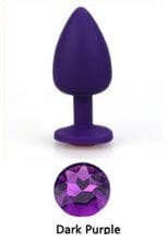 0528AE Purple Silicone Mini Anal Plug with Amethyst Crystal Base MEGA Deal , Sub-Shop.com Bondage and Fetish Superstore