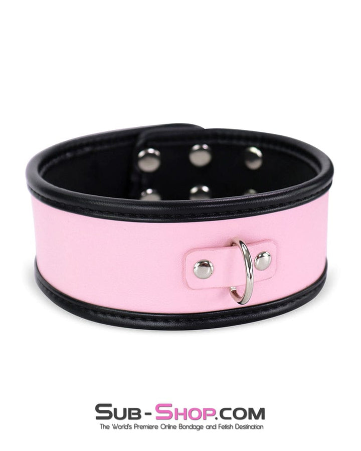 5711DL      Adoration Light Pink Padded Edge BDSM Training Collar Collar   , Sub-Shop.com Bondage and Fetish Superstore