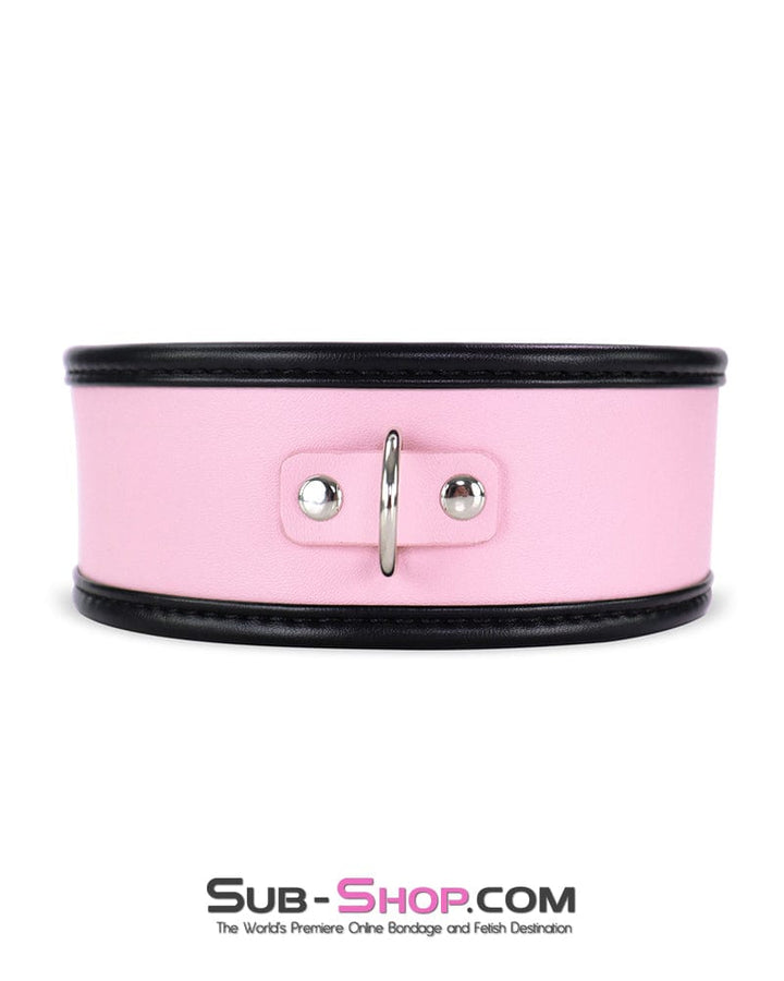 5711DL      Adoration Light Pink Padded Edge BDSM Training Collar Collar   , Sub-Shop.com Bondage and Fetish Superstore