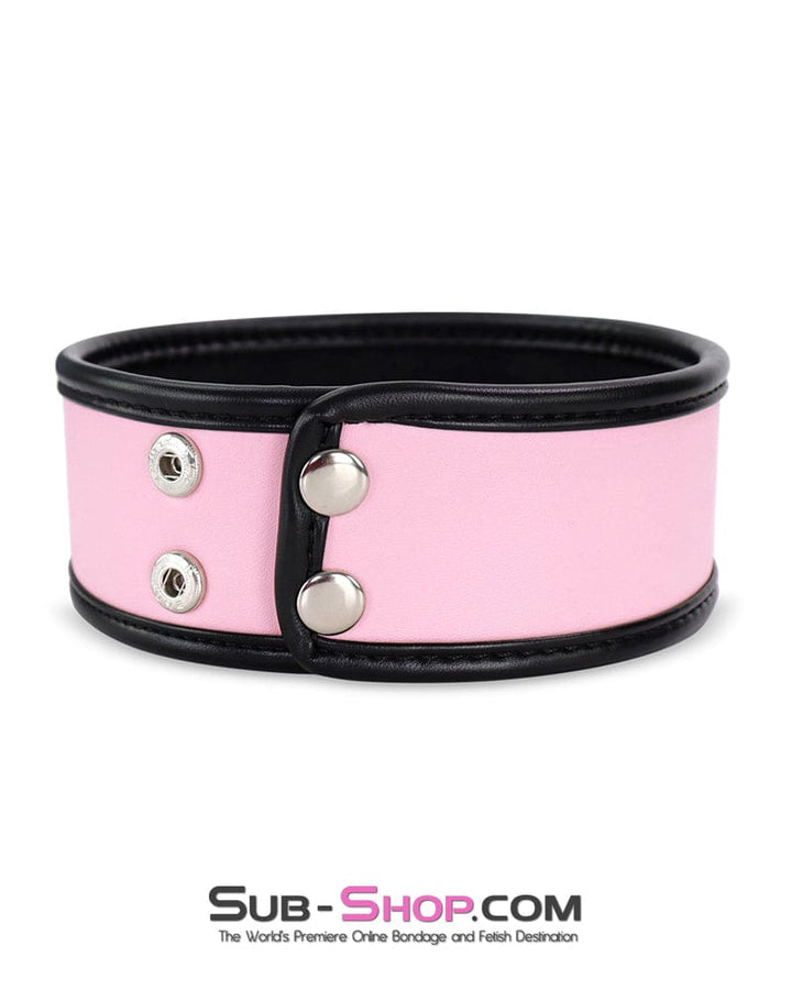 5711DL      Adoration Light Pink Padded Edge BDSM Training Collar Collar   , Sub-Shop.com Bondage and Fetish Superstore