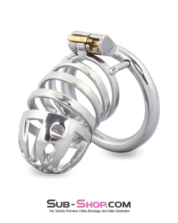 6764M      The Slammer Stainless Steel Locking Chastity Cock Cage Chastity   , Sub-Shop.com Bondage and Fetish Superstore