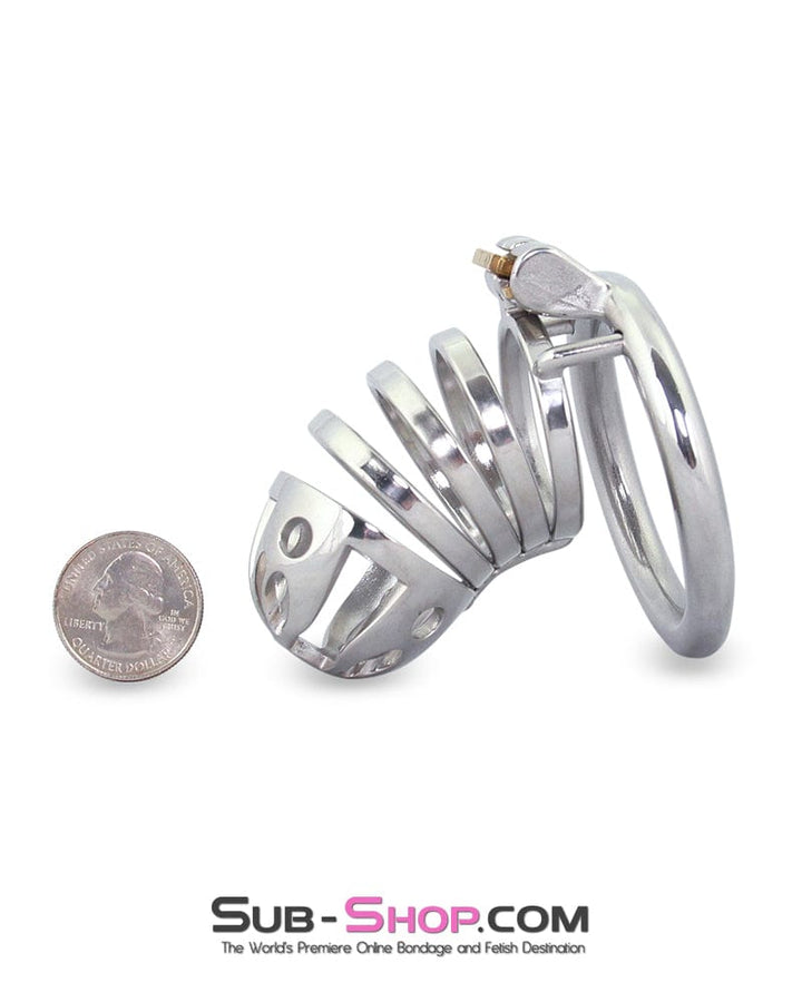 6764M      The Slammer Stainless Steel Locking Chastity Cock Cage Chastity   , Sub-Shop.com Bondage and Fetish Superstore