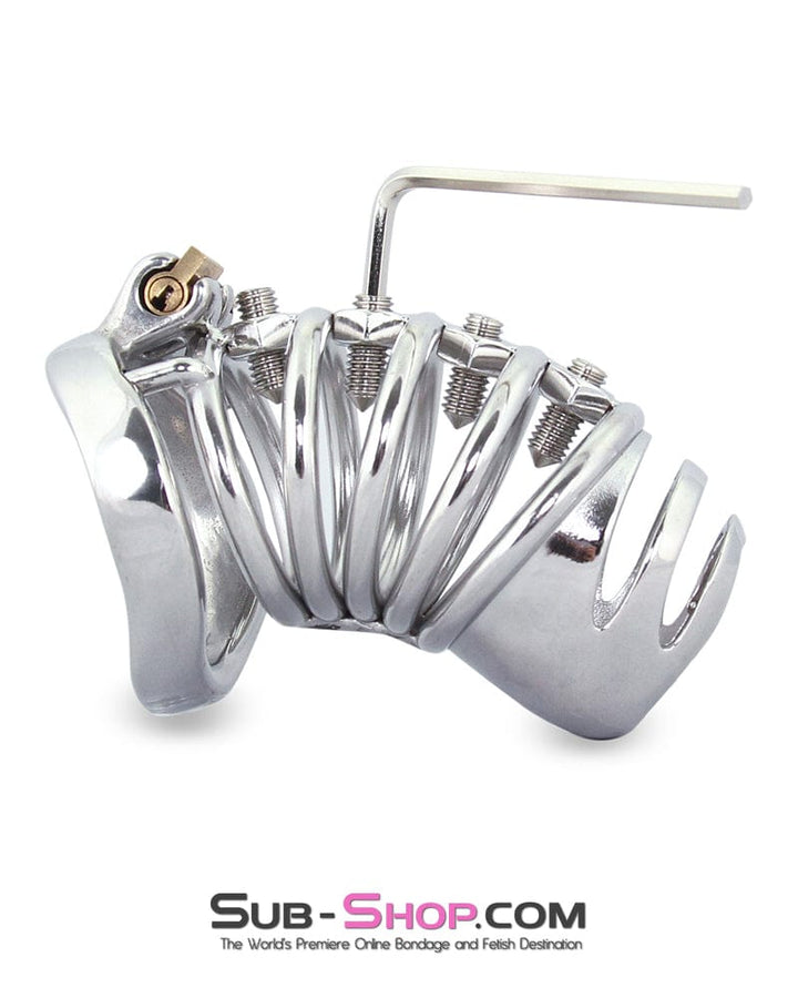 6791M      Totally Screwed Chastity Cock Punishment Cage with Adjustable Spikes Chastity   , Sub-Shop.com Bondage and Fetish Superstore