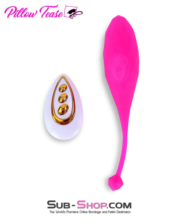 6864M      Remote Control Soft Pink Silicone 10 Function Rechargeable Vibrating Sex Egg Vibrators   , Sub-Shop.com Bondage and Fetish Superstore