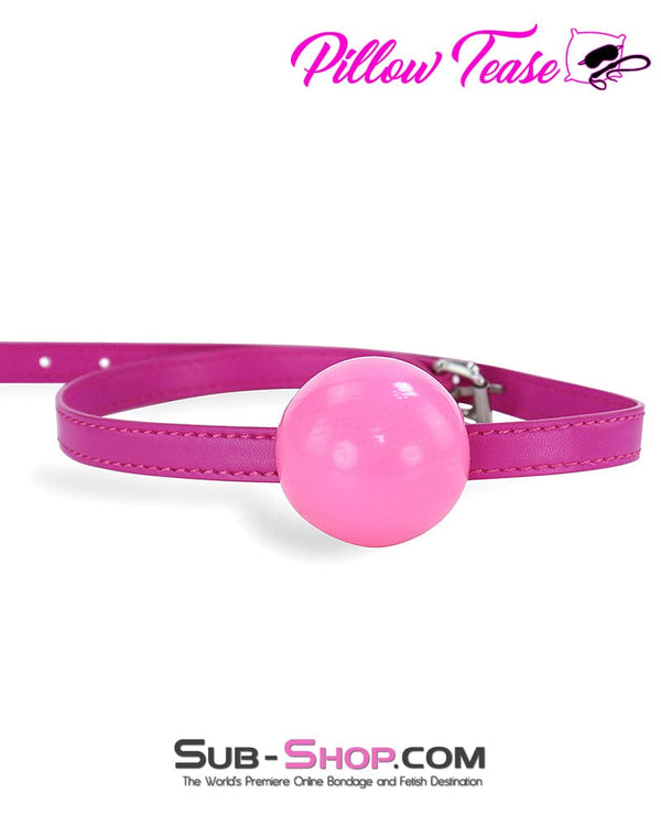 6889DL      Large Pink Rubber Ballgag on Hot Pink Strap - MEGA Deal MEGA Deal   , Sub-Shop.com Bondage and Fetish Superstore