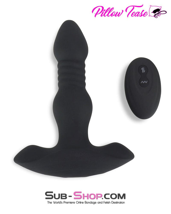 6932M      Thrusting + 10 Function Vibrating Silicone Remote Control Rechargeable Anal Plug Butt Plug   , Sub-Shop.com Bondage and Fetish Superstore