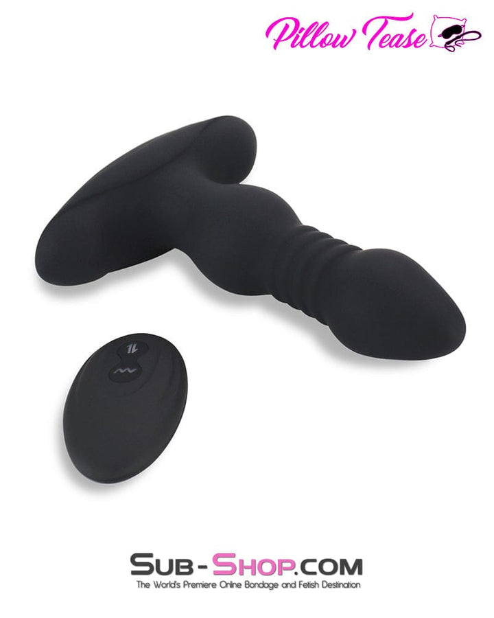 6932M      Thrusting + 10 Function Vibrating Silicone Remote Control Rechargeable Anal Plug Butt Plug   , Sub-Shop.com Bondage and Fetish Superstore