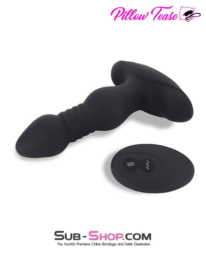 6932M      Thrusting + 10 Function Vibrating Silicone Remote Control Rechargeable Anal Plug Butt Plug   , Sub-Shop.com Bondage and Fetish Superstore