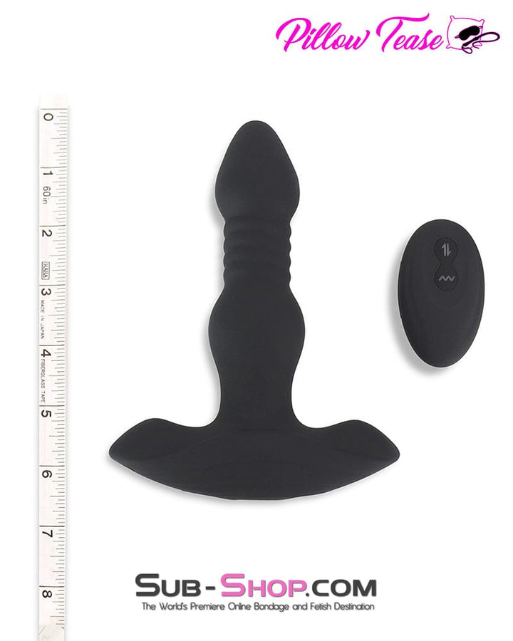 6932M      Thrusting + 10 Function Vibrating Silicone Remote Control Rechargeable Anal Plug Butt Plug   , Sub-Shop.com Bondage and Fetish Superstore