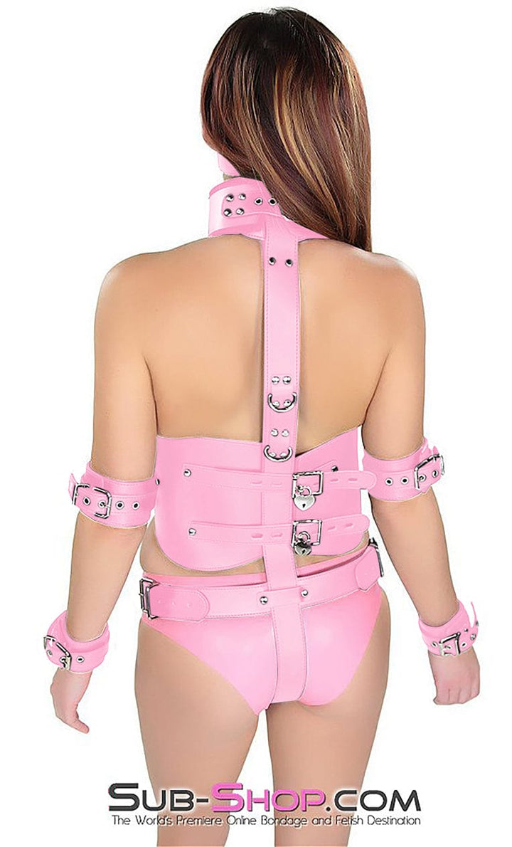 7015MH-SIS Sissy Pink Top to Bottom Collar, Belt & Chastity Set Sissy , Sub-Shop.com Bondage and Fetish Superstore