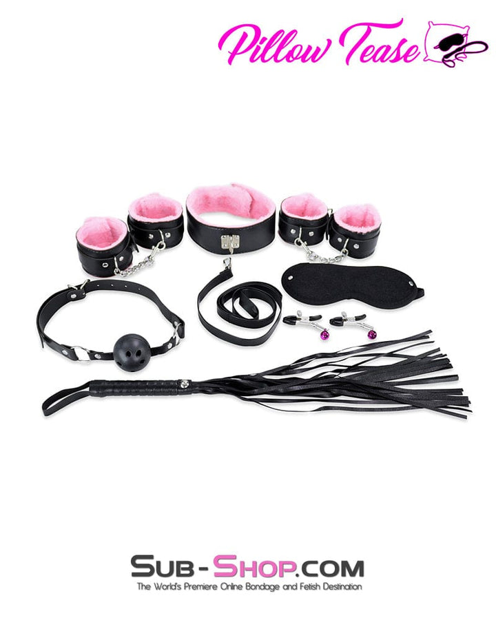 7122DL      8 Pc Pink Plush Bondage Fantasy Kit Bondage Set   , Sub-Shop.com Bondage and Fetish Superstore