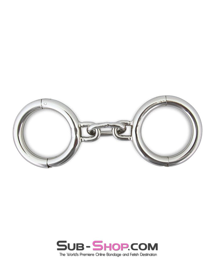 7343M      Heavy Bondage Stainless Steel Wrist Manacles, Large / Extra Large Steel Bondage   , Sub-Shop.com Bondage and Fetish Superstore