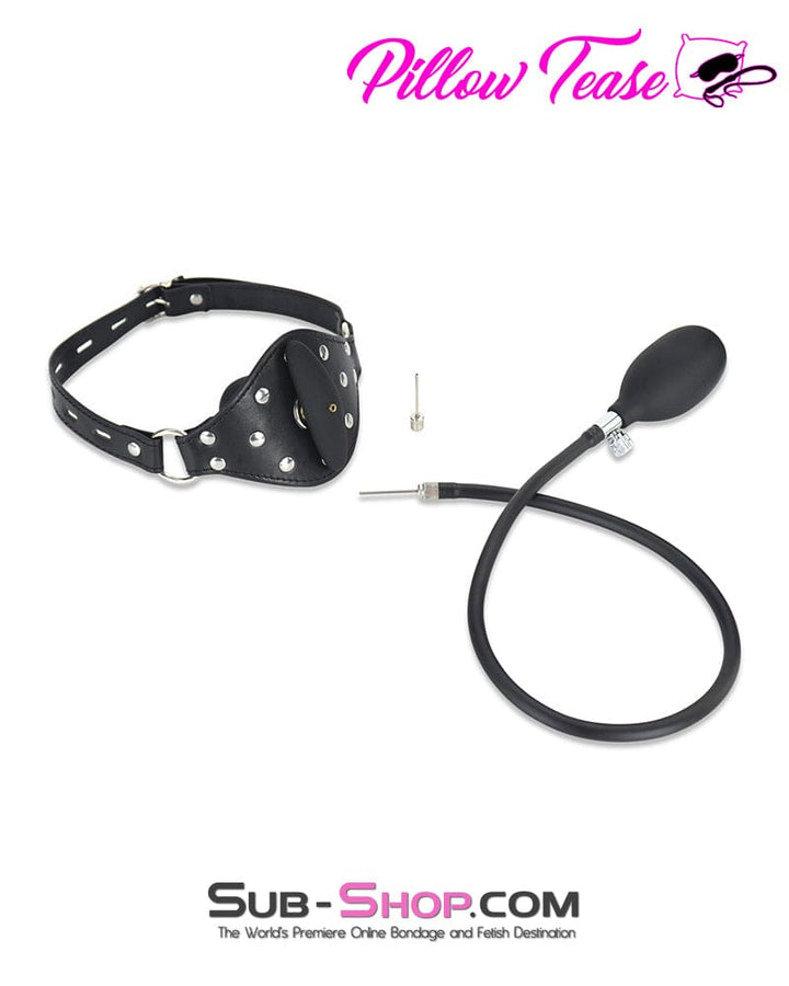 7311DL      Inflatable Locking Tongue Depressor Gag with Removable Pump Gags   , Sub-Shop.com Bondage and Fetish Superstore