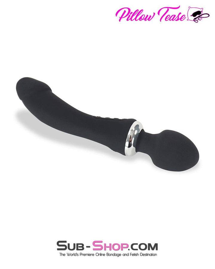 7805M      Dual Motor 12 Function Double Penetration Heating Silicone Wand Vibrator Vibrators   , Sub-Shop.com Bondage and Fetish Superstore