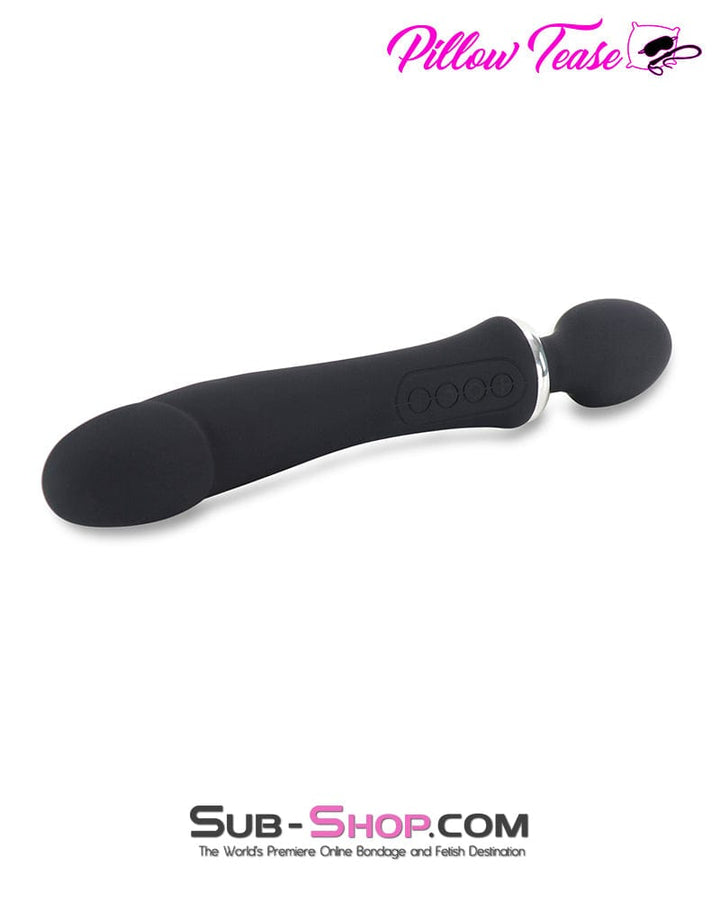 7805M      Dual Motor 12 Function Double Penetration Heating Silicone Wand Vibrator Vibrators   , Sub-Shop.com Bondage and Fetish Superstore