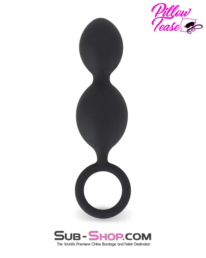 7836M      Dual Ball Silicone Anal Beads with Pull Ring Anal Toys   , Sub-Shop.com Bondage and Fetish Superstore