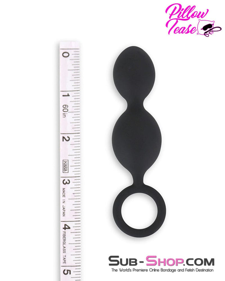 7836M      Dual Ball Silicone Anal Beads with Pull Ring Anal Toys   , Sub-Shop.com Bondage and Fetish Superstore