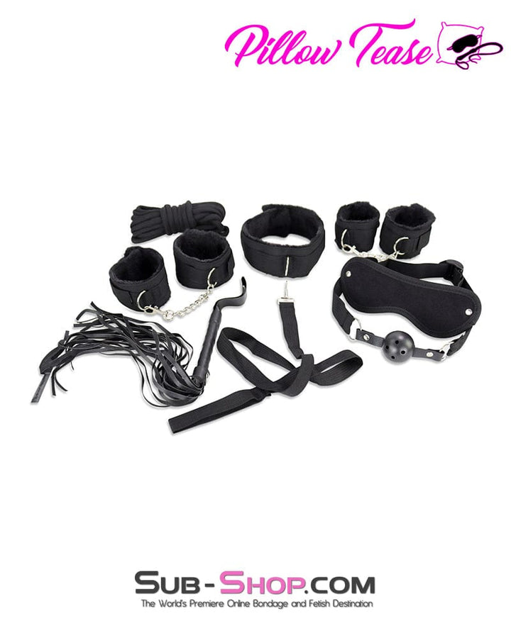 7908DL      8 Piece Black Total Bondage Kit Bondage Set   , Sub-Shop.com Bondage and Fetish Superstore