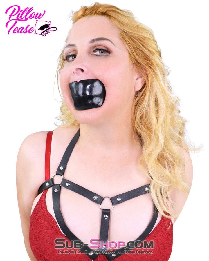 8745DL Black Ultra Restrictive Muffling Mouth Bondage Block Gag Gags , Sub-Shop.com Bondage and Fetish Superstore