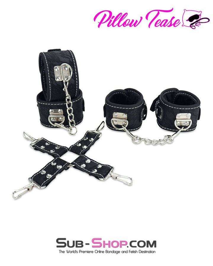 8928DL      Leatherette and Lace 10 Piece Complete Bondage Kit Bondage Set   , Sub-Shop.com Bondage and Fetish Superstore