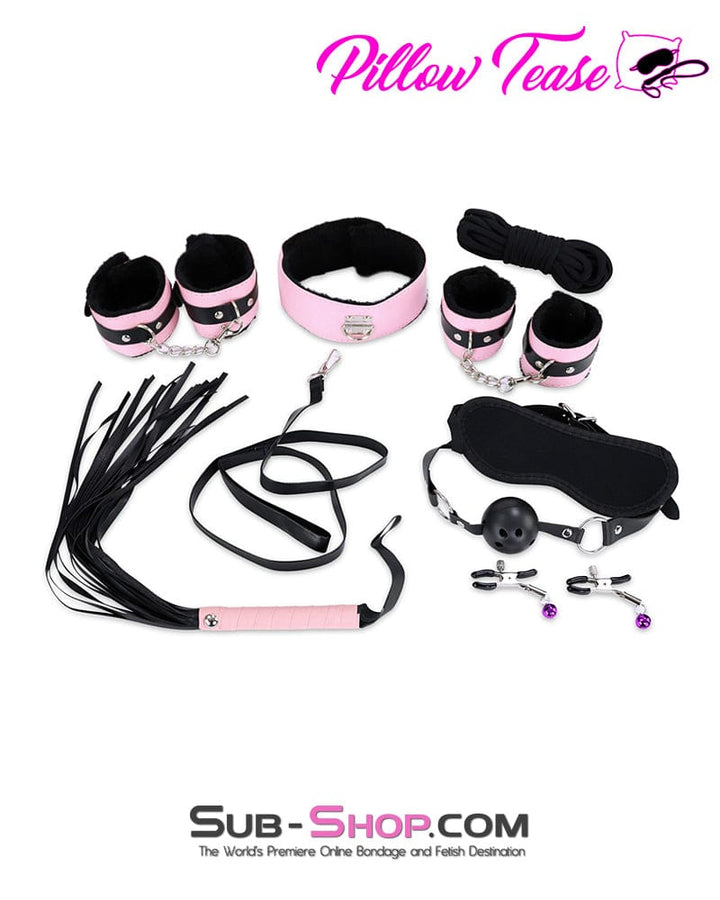 9023DL      8 Pc Purrfectly Pink Plush Bondage Fantasy Set Bondage Set   , Sub-Shop.com Bondage and Fetish Superstore