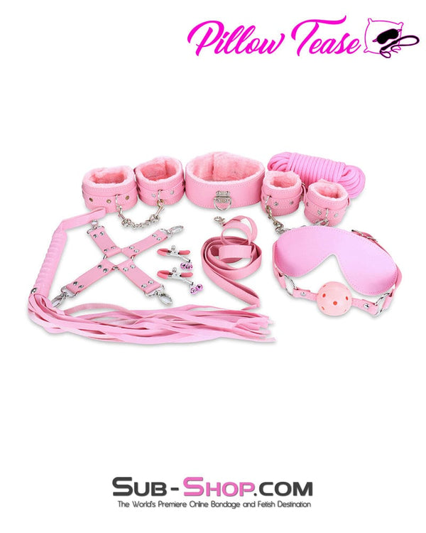 9871DL      Plush Princess 8 Pc Fur Lined Bondage Fantasy Kit Bondage Set   , Sub-Shop.com Bondage and Fetish Superstore