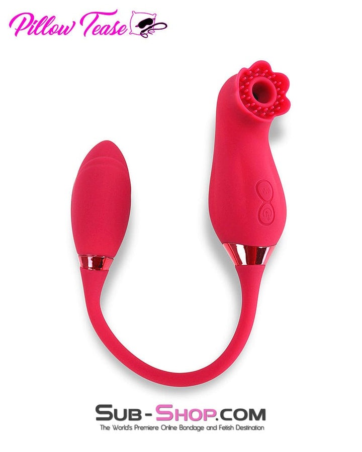 9939M      Double Headed 10 Function Waterproof Rechargeable Suction and Vibrating Bullet Vibrators   , Sub-Shop.com Bondage and Fetish Superstore