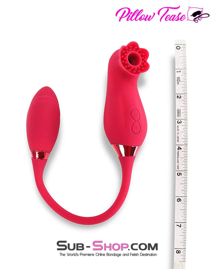 9939M      Double Headed 10 Function Waterproof Rechargeable Suction and Vibrating Bullet Vibrators   , Sub-Shop.com Bondage and Fetish Superstore