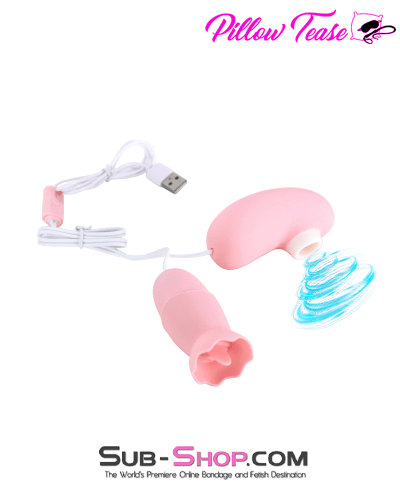 9979M      7 Function Suction and Vibration Bullet Dual Ended Pleaser Vibrators   , Sub-Shop.com Bondage and Fetish Superstore