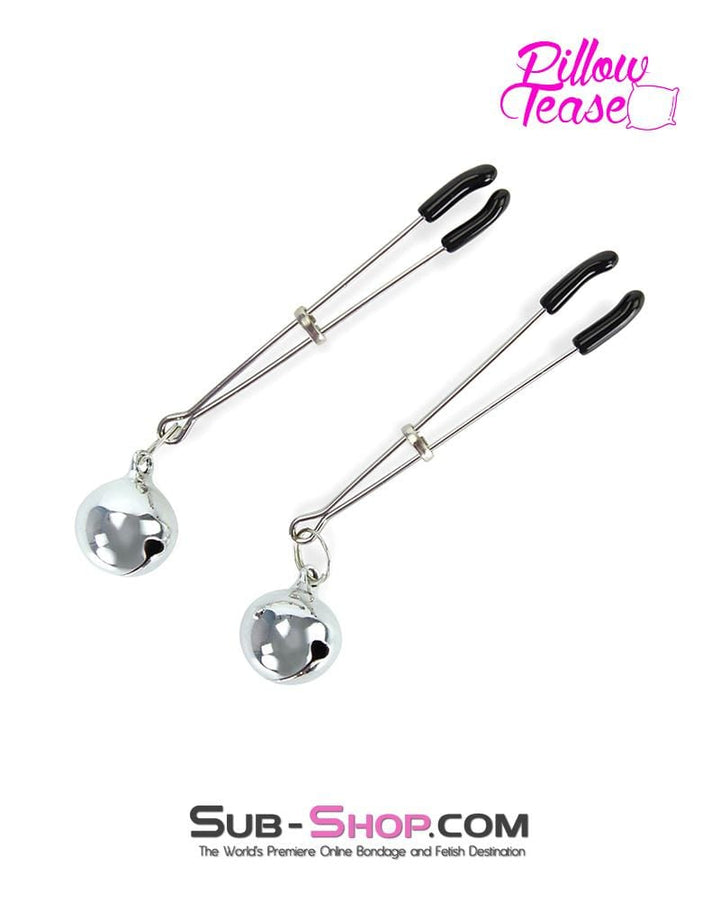 0174MQ-SIS      Sissy Boi Bondage Forced Feminization Pretty Belle of the Cock and Balls Tweezer Clamps with Jingle Bells Sissy   , Sub-Shop.com Bondage and Fetish Superstore