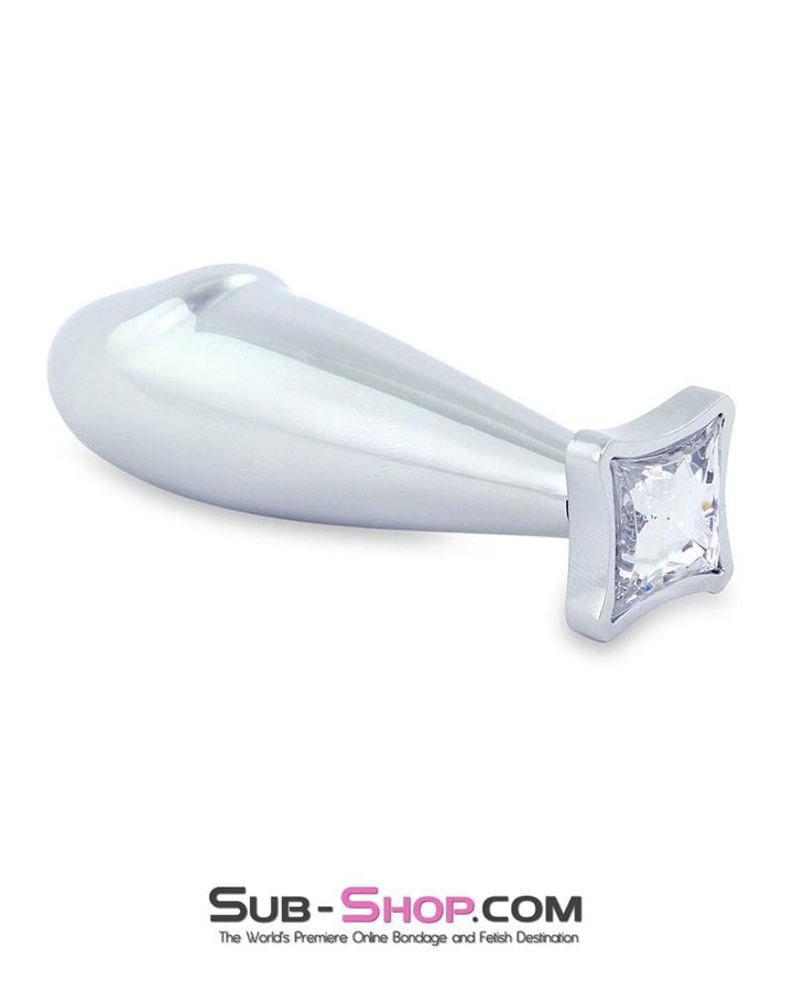 0347M      Torpedo Steel Butt Plug with Diamond Crystal Base - LAST CHANCE - Final Closeout! MEGA Deal   , Sub-Shop.com Bondage and Fetish Superstore