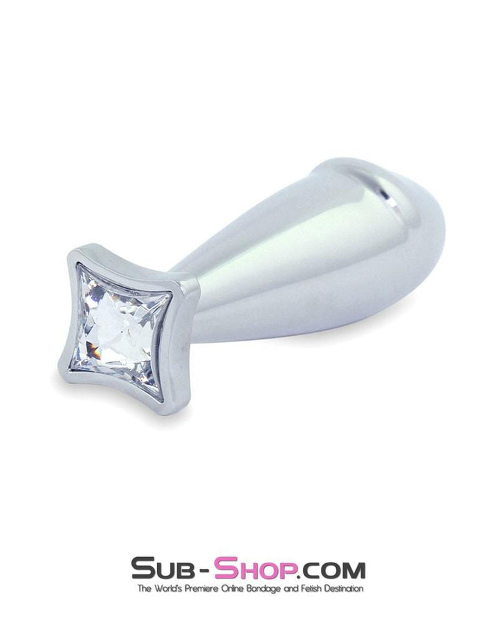 0347M      Torpedo Steel Butt Plug with Diamond Crystal Base - LAST CHANCE - Final Closeout! MEGA Deal   , Sub-Shop.com Bondage and Fetish Superstore