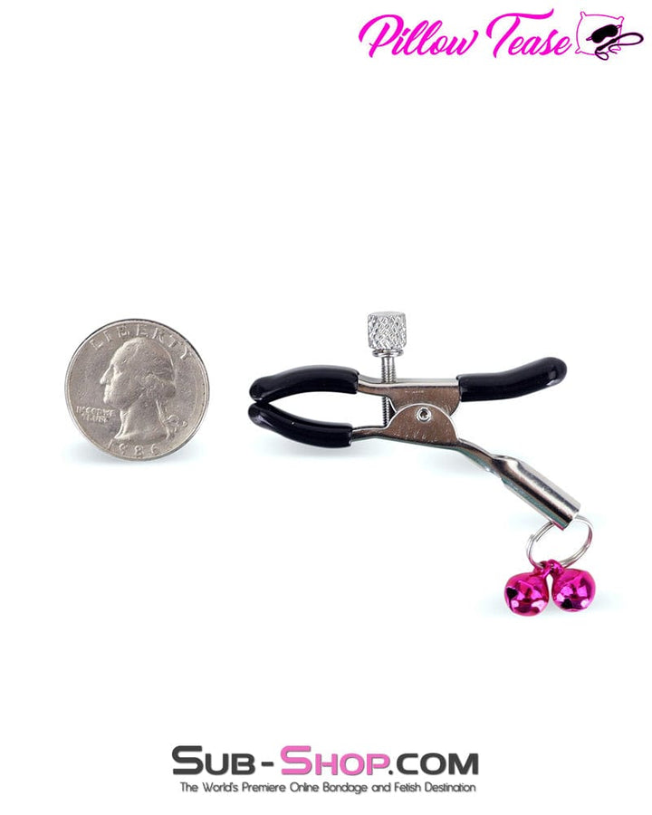 0383M      <b>BOGO!</b> Little Bells Adjustable Rubber Tipped Nipple Clamps Nipple Clamp   , Sub-Shop.com Bondage and Fetish Superstore